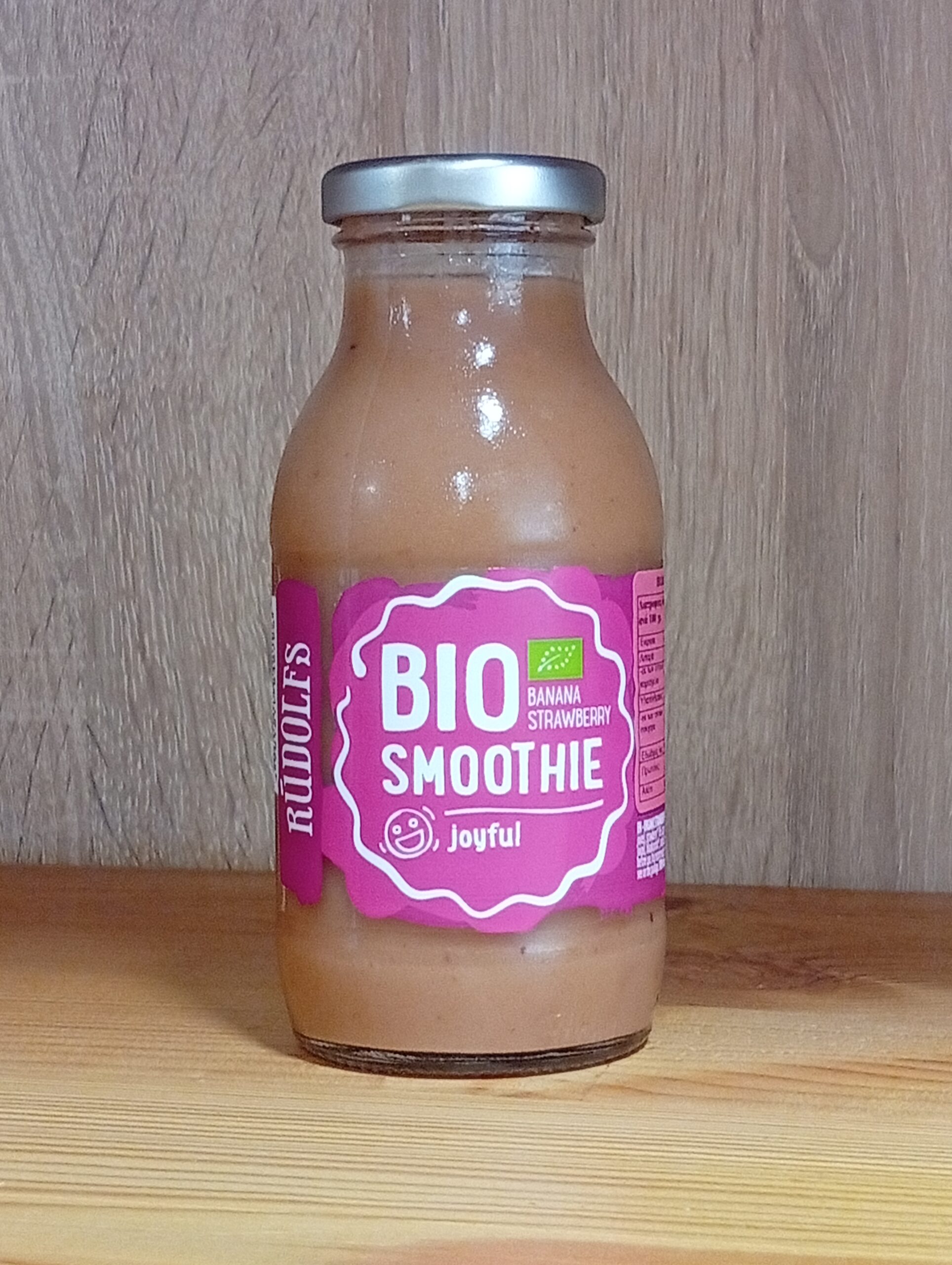 Smoothie Joyful Φράουλα-Μπανάνα, Rudolfs, Bio, 260ml