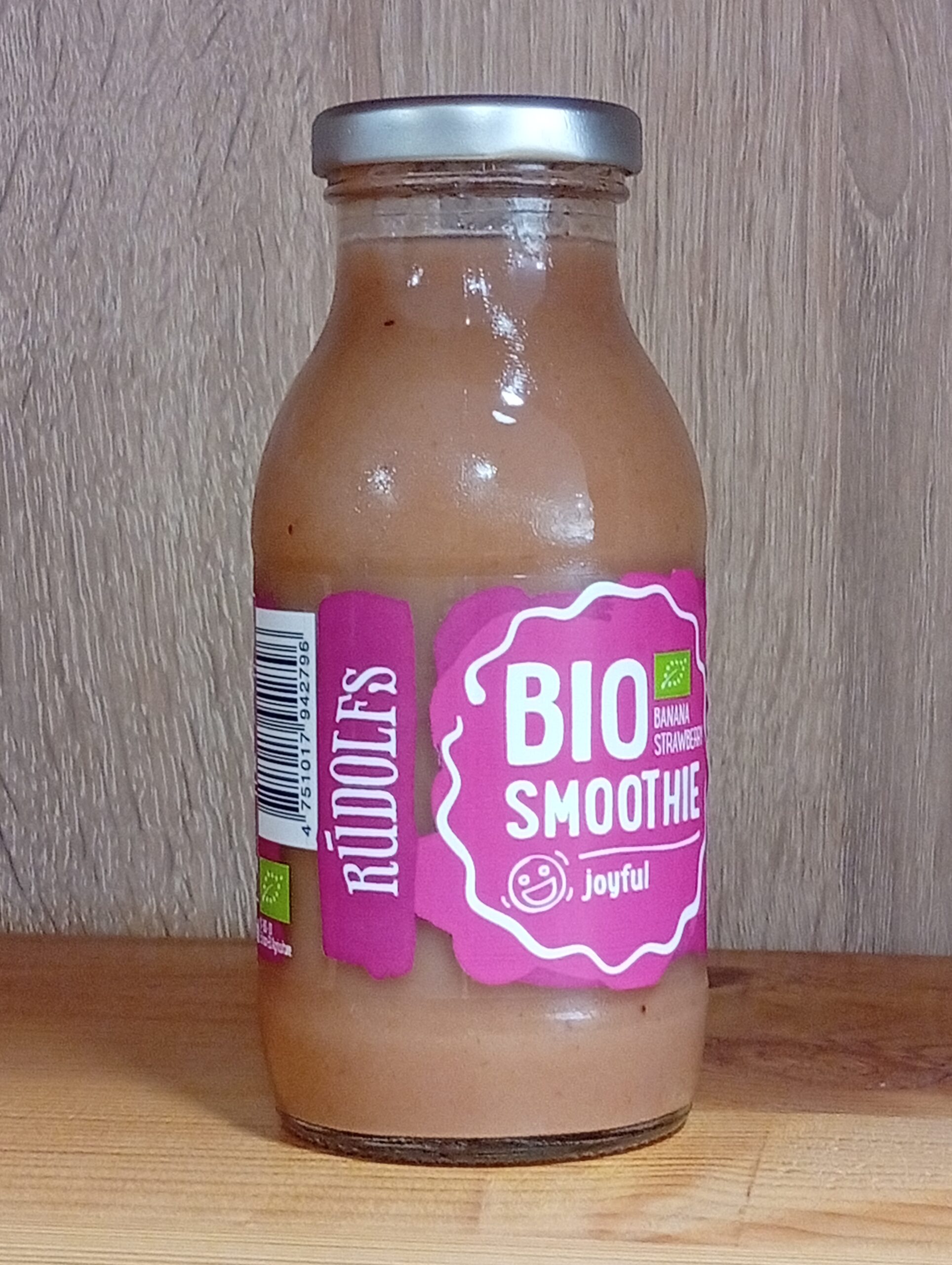 Smoothie Joyful Φράουλα-Μπανάνα, Rudolfs, Bio, 260ml - Image 4