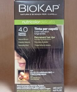 Φυτική Βαφή Μαλλιών (Νο4.0) Φυσικό Καστανό nutricolor delicato, Biokap, 140ml
