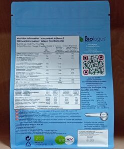 Μείγμα Φυτικών Πρωτεϊνών Καρύδα-Βανίλια, βiologos, Bio, Vegan, 500gr - Image 3